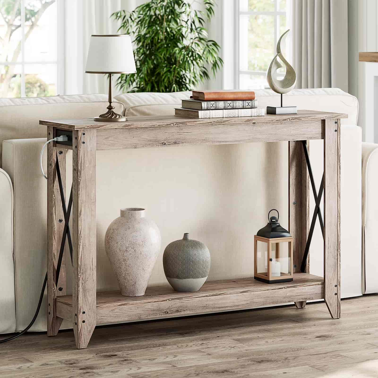 hoobro-console-table-47-2-pouces-greige-prises-usb-troite image 5