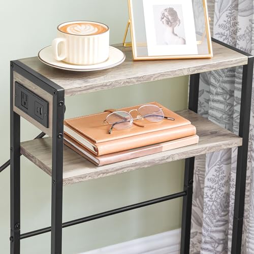 hoobro-side-tables-table-d-appoint-troite-greige-avec-prise image 8