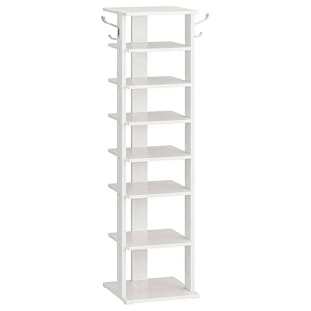 hoobro-shoe-racks-meuble-chaussures-8-niveaux-blanc-vertical image 1