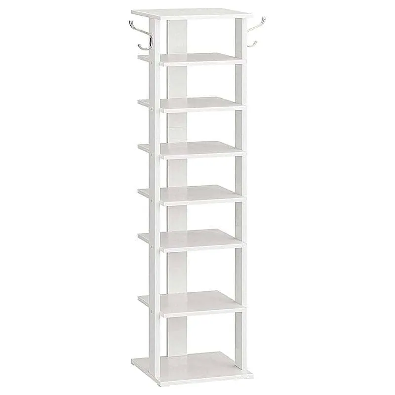hoobro-shoe-racks-meuble-chaussures-8-niveaux-blanc-vertical image 1