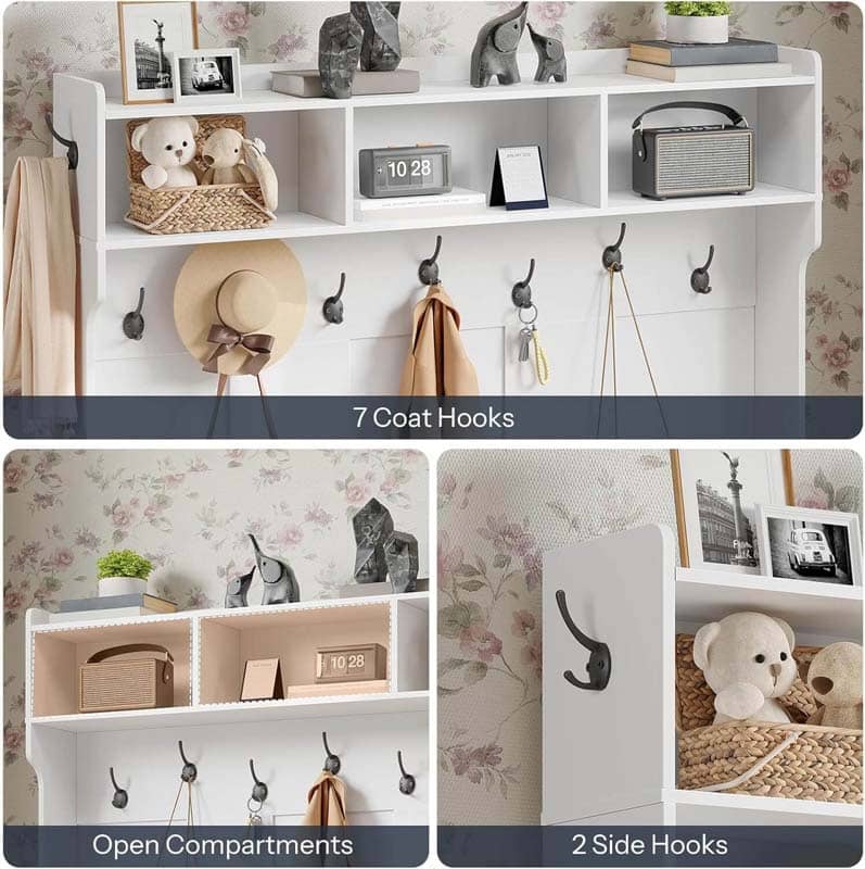 hoobro-meuble-d-entr-e-blanc-120-cm-avec-banc-et-vestiaire image 8