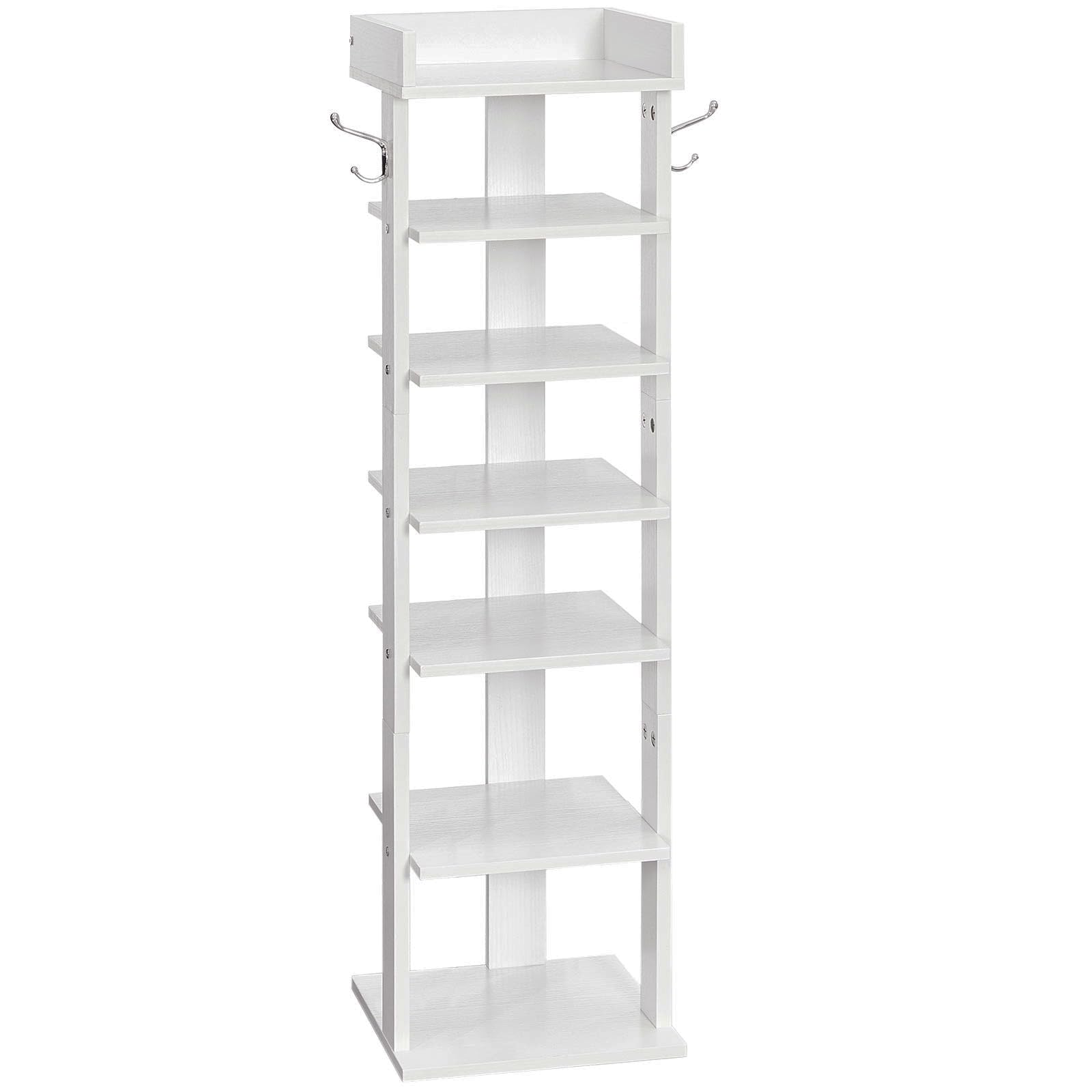 hoobro-shoe-racks-meuble-chaussures-blanc-7-niveaux-troit image 3