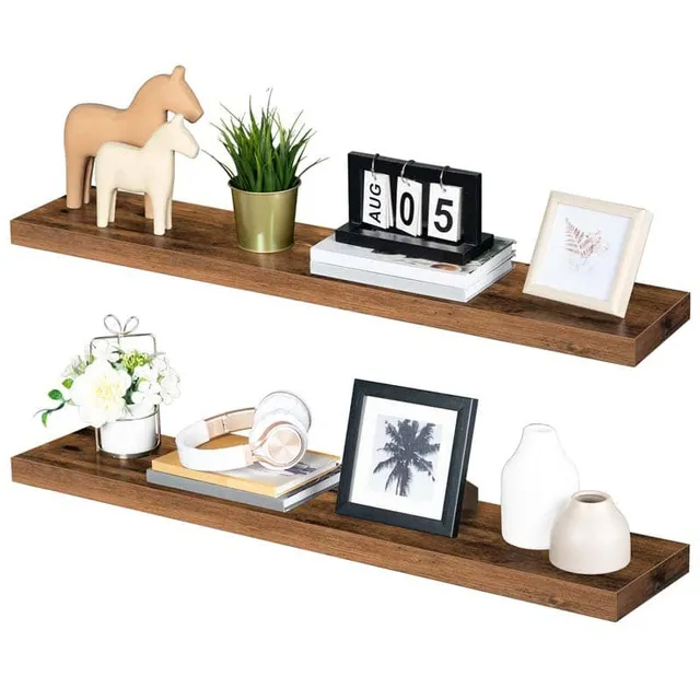 hoobro-storage-racks-lot-2-tag-res-murales-marron-100-cm image 1