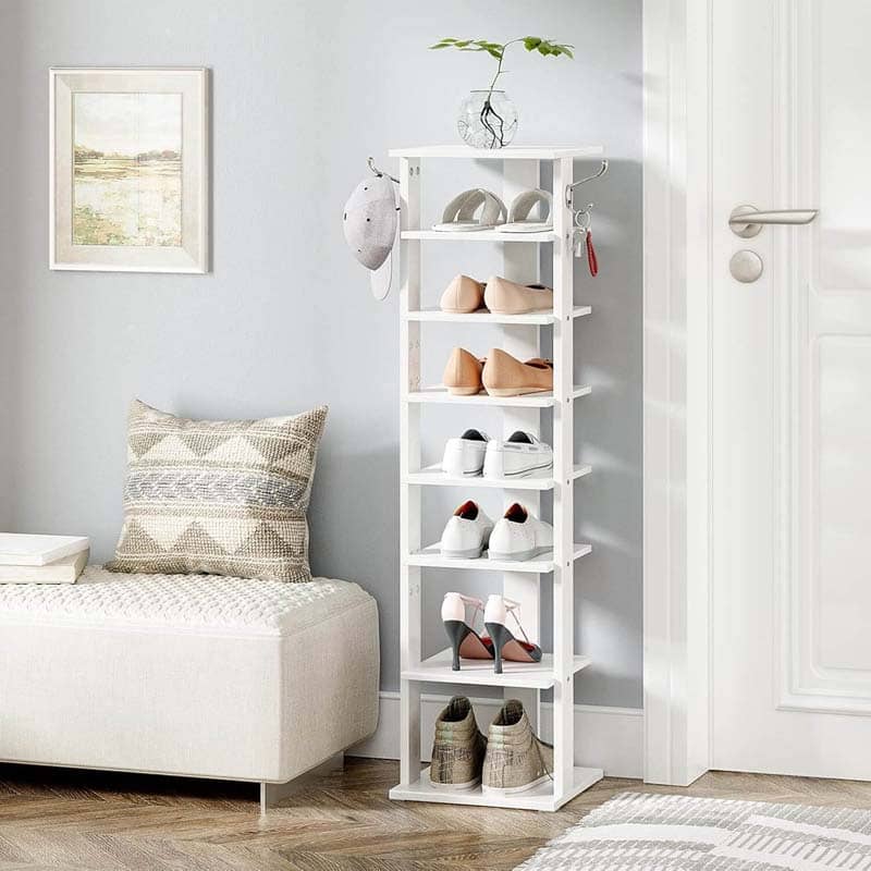 hoobro-shoe-racks-meuble-chaussures-8-niveaux-blanc-vertical image 2