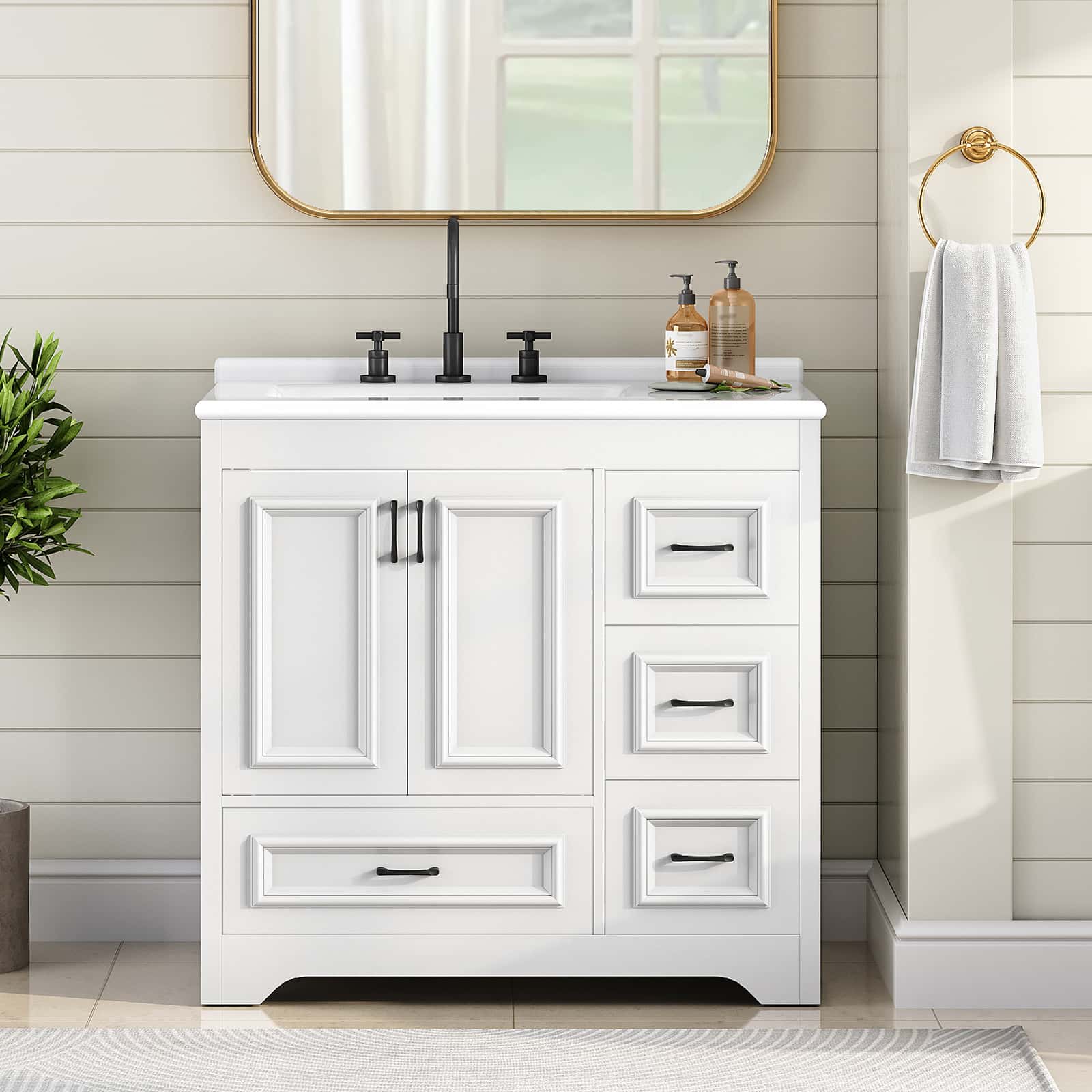 hoobro-bathroom-furniture-meuble-vasque-blanc-90-cm-c-ramique image 2