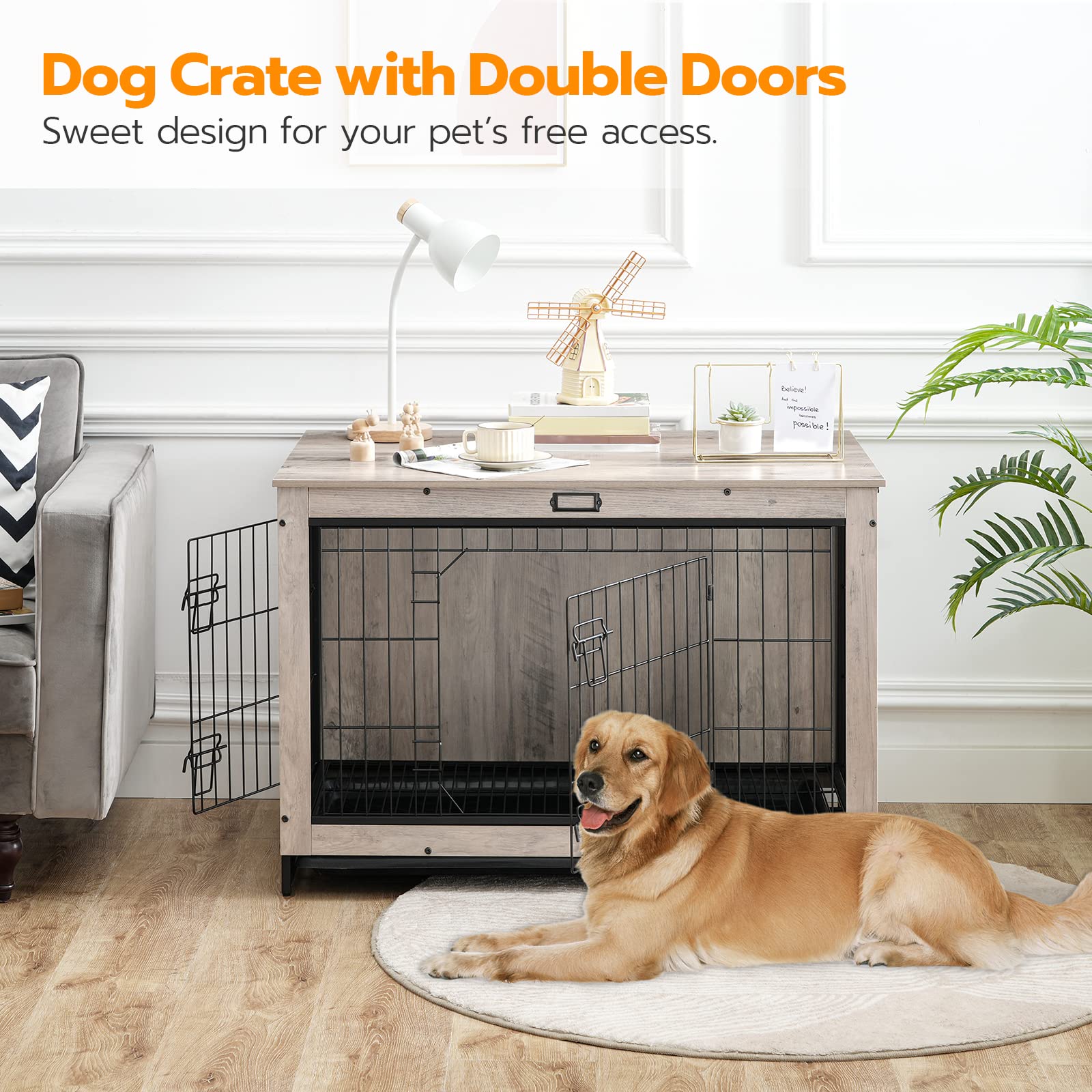 hoobro-pet-furniture-niche-chien-bois-98-cm-beige image 2