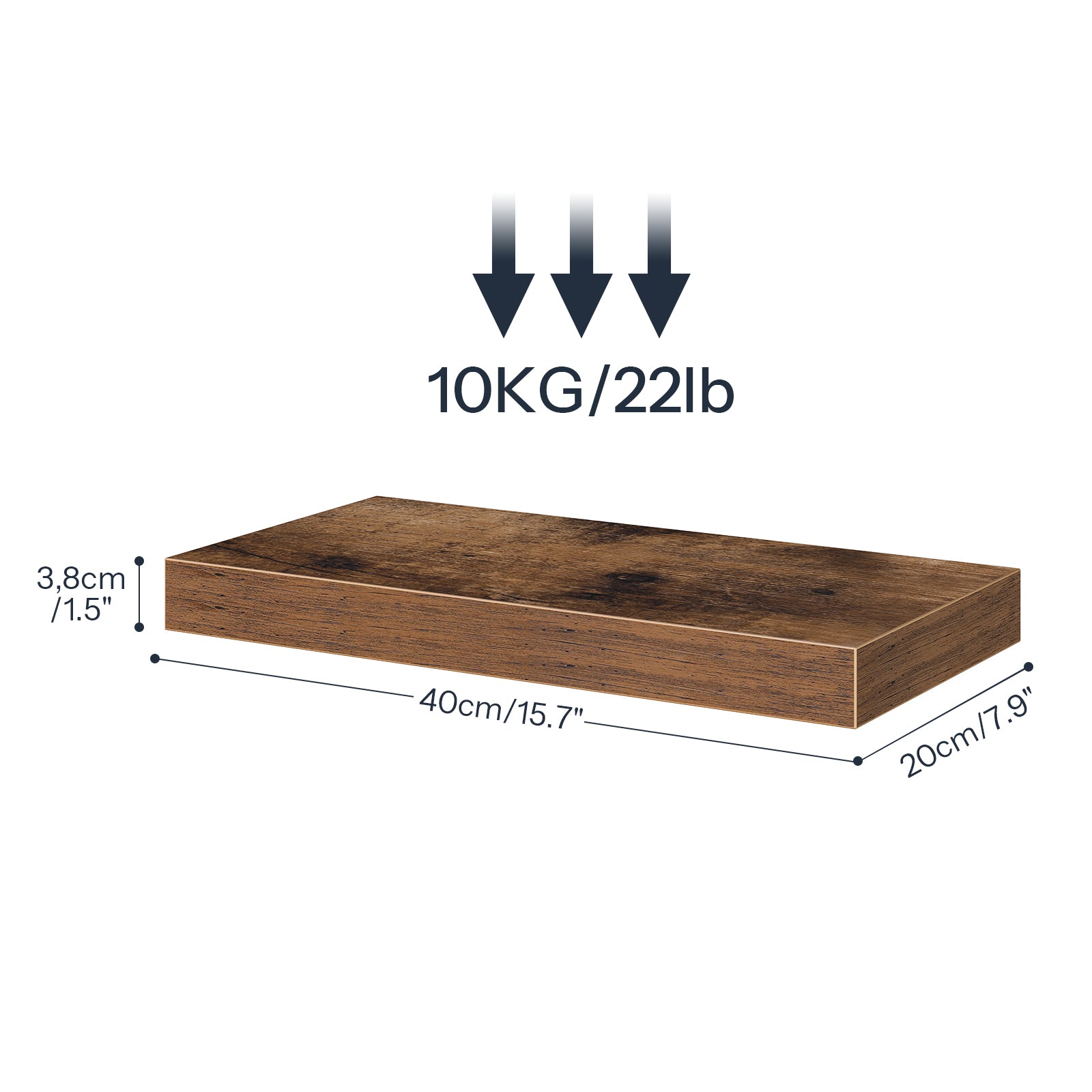 hoobro-tag-re-murale-marron-40-cm-flottante-lot-2 image 3