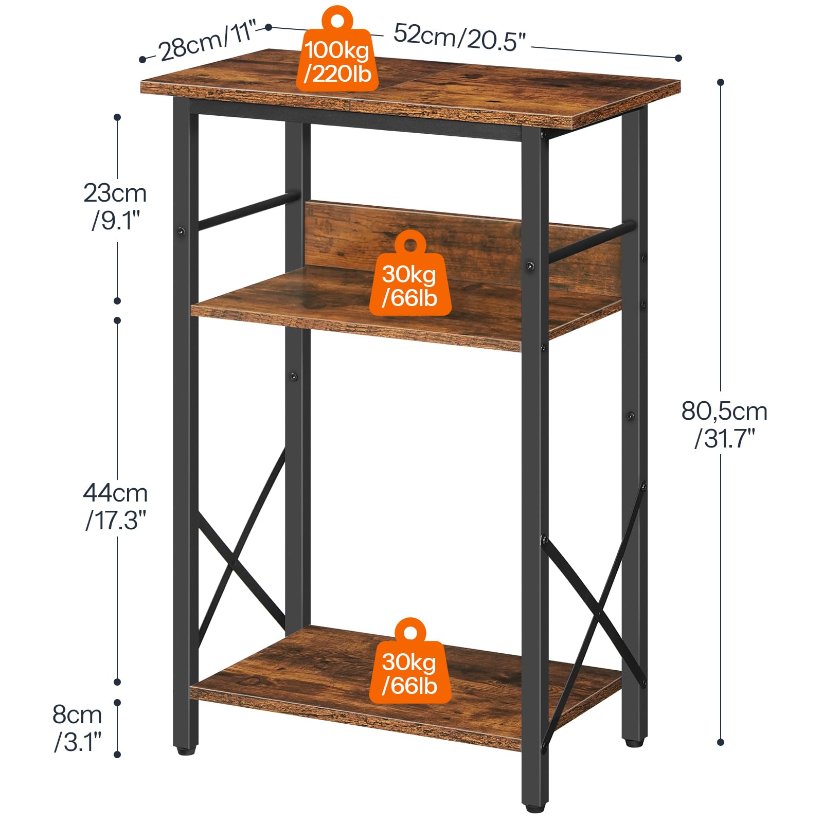 hoobro-fish-tank-stands-support-aquarium-10-gallons-marron image 4