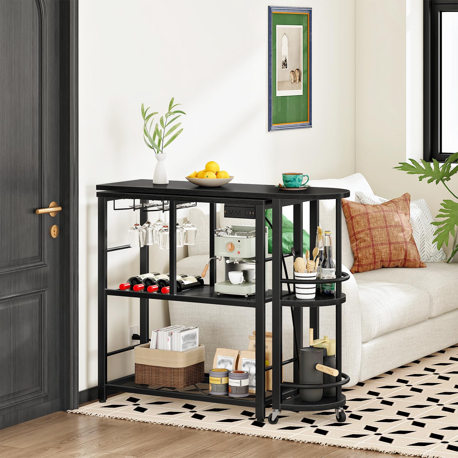 hoobro-beverage-counters-table-bar-noire-angle-3-niveaux image 5