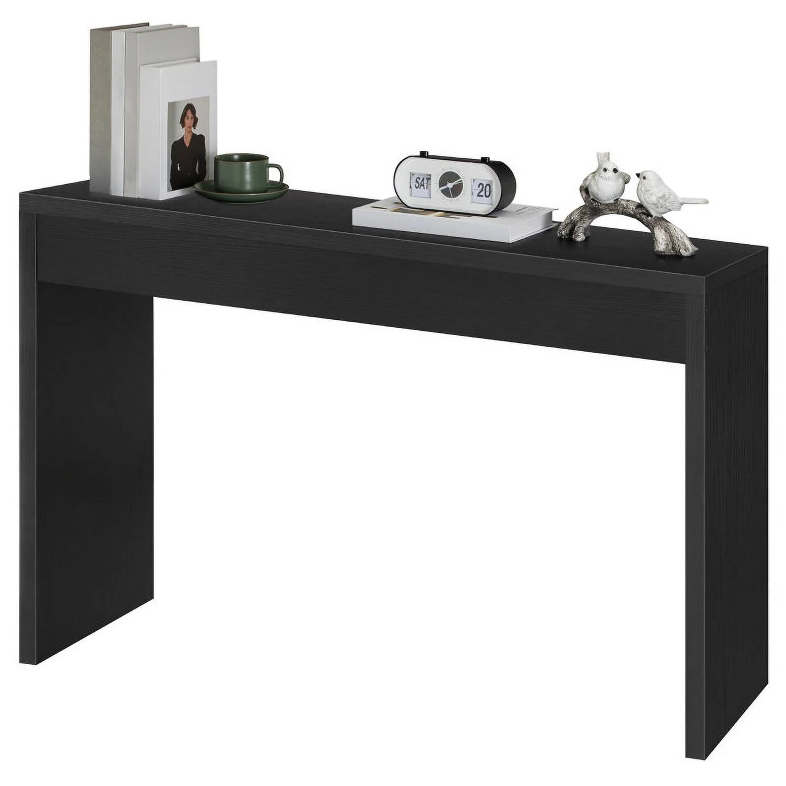 hoobro-console-table-canap-noire-120-cm-rangement-ouvert image 1