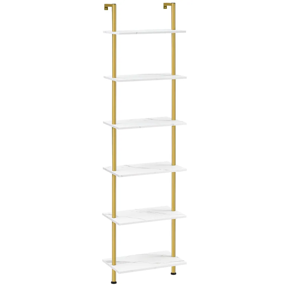hoobro-bookshelves-tag-re-murale-marbre-6-niveaux image 1