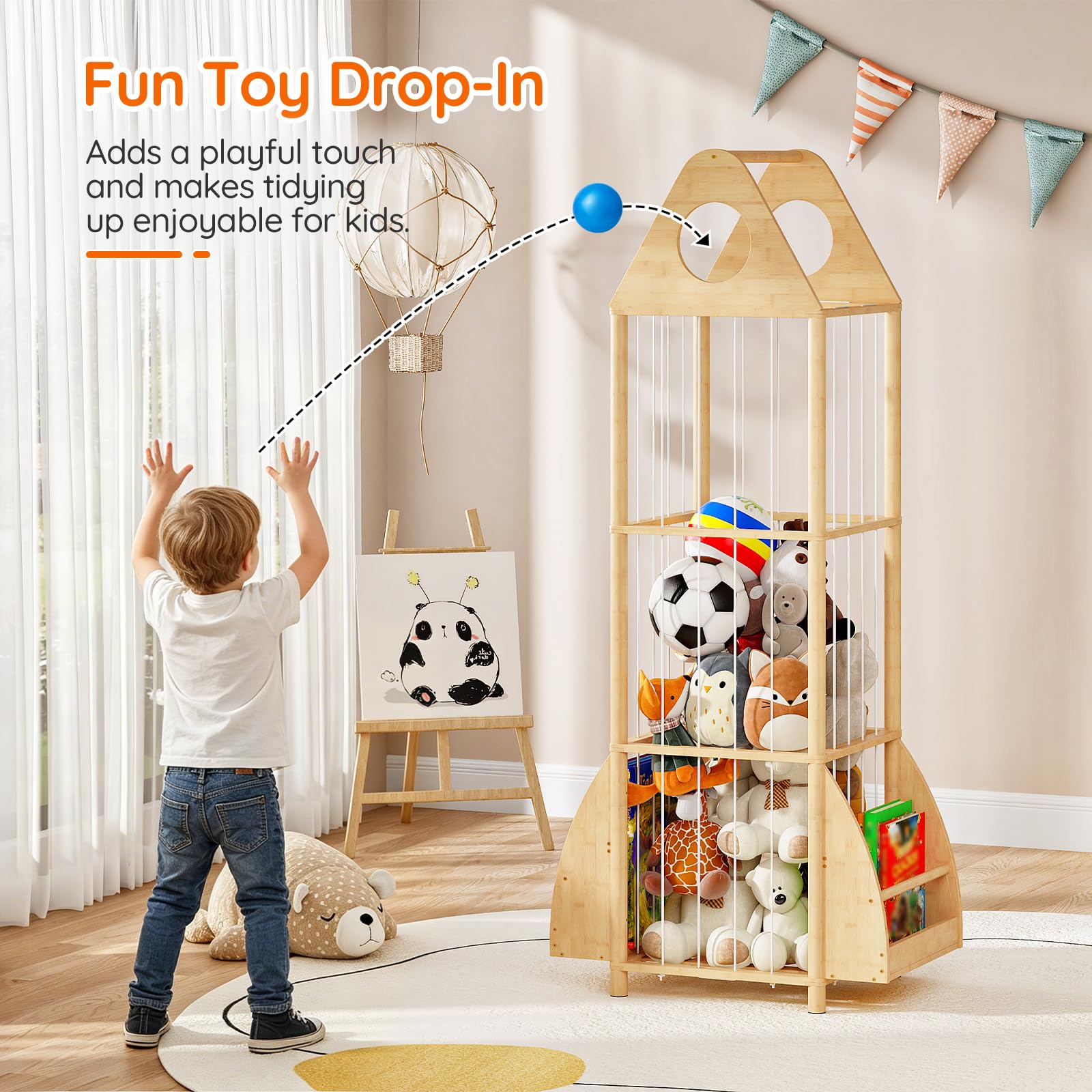 hoobro-rangement-peluches-bambou-naturel-yl67cw01-biblioth-que image 2