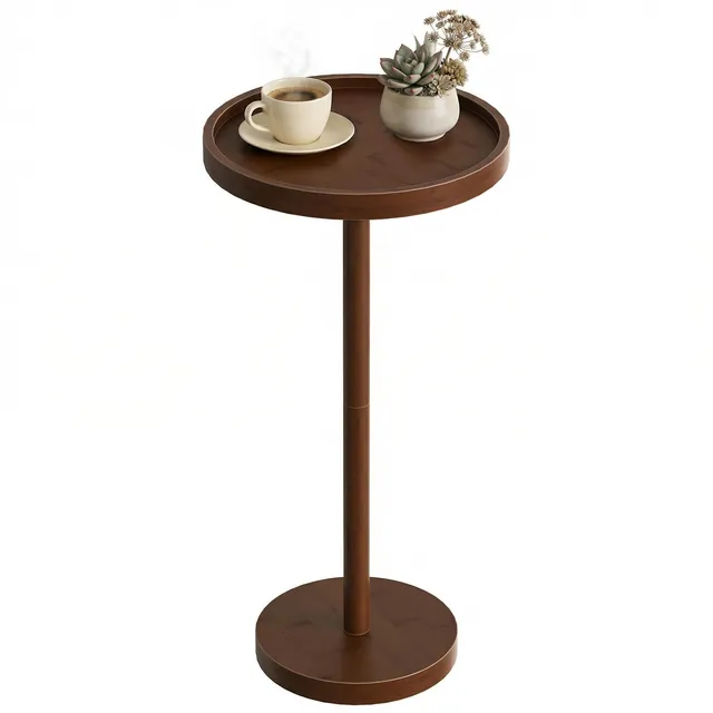 hoobro-side-tables-table-d-appoint-ronde-bambou-mocha image 1