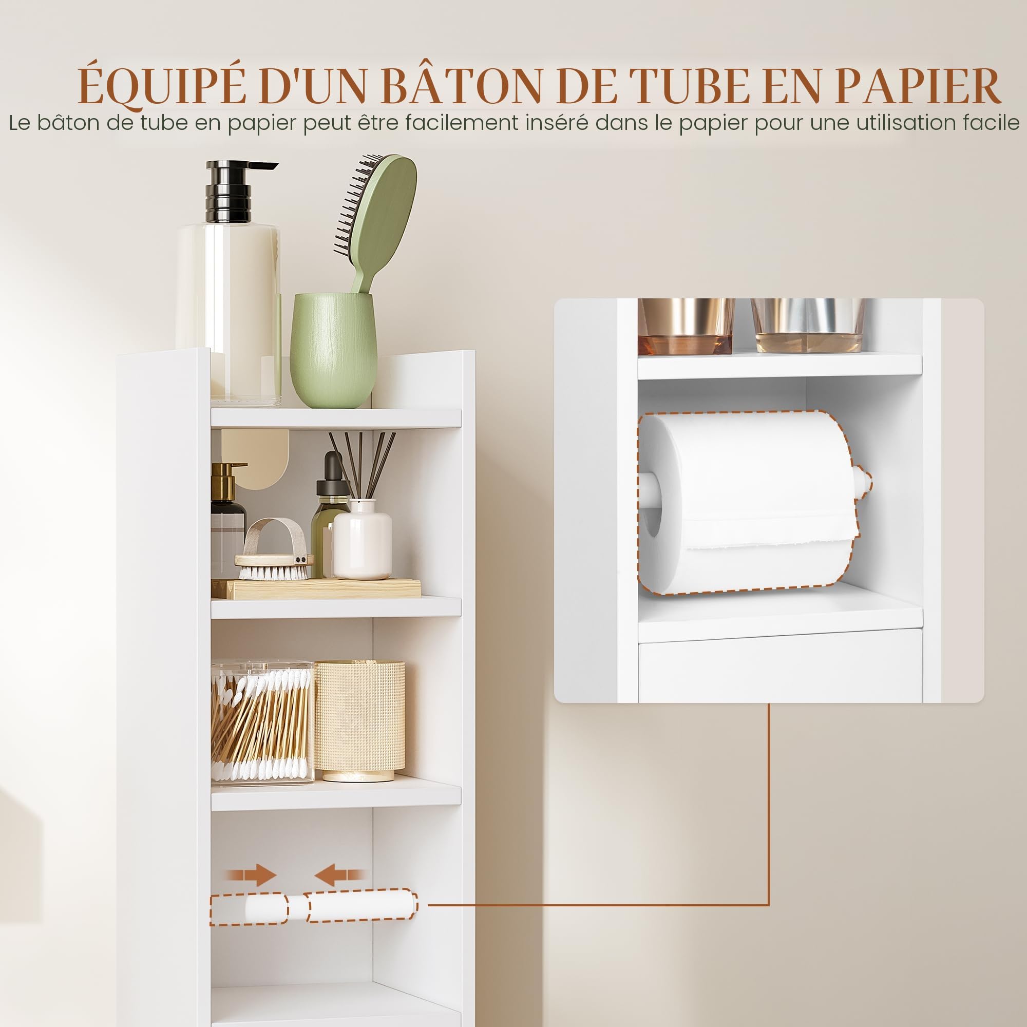 hexcelen-meubles-de-salle-de-bain-colonne-wc-20-cm-porte-papier image 5