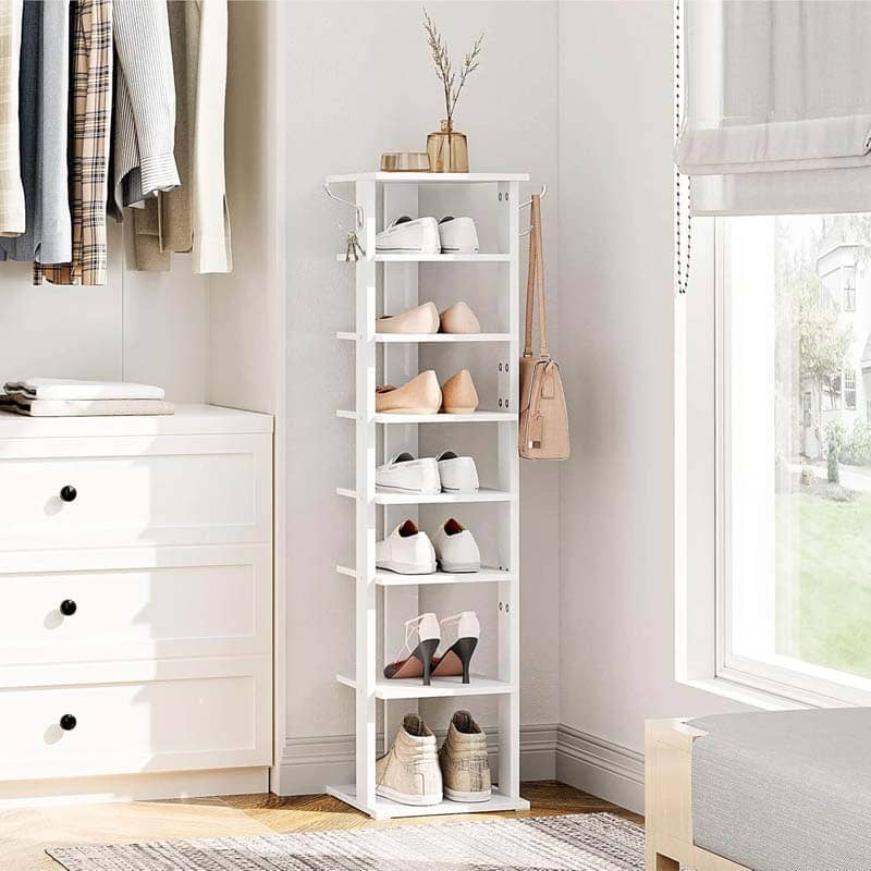 hoobro-shoe-racks-meuble-chaussures-8-niveaux-blanc-vertical image 8