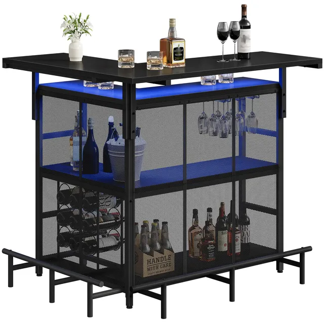 hoobro-meuble-bar-d-angle-noir-en-l-avec-led image 1