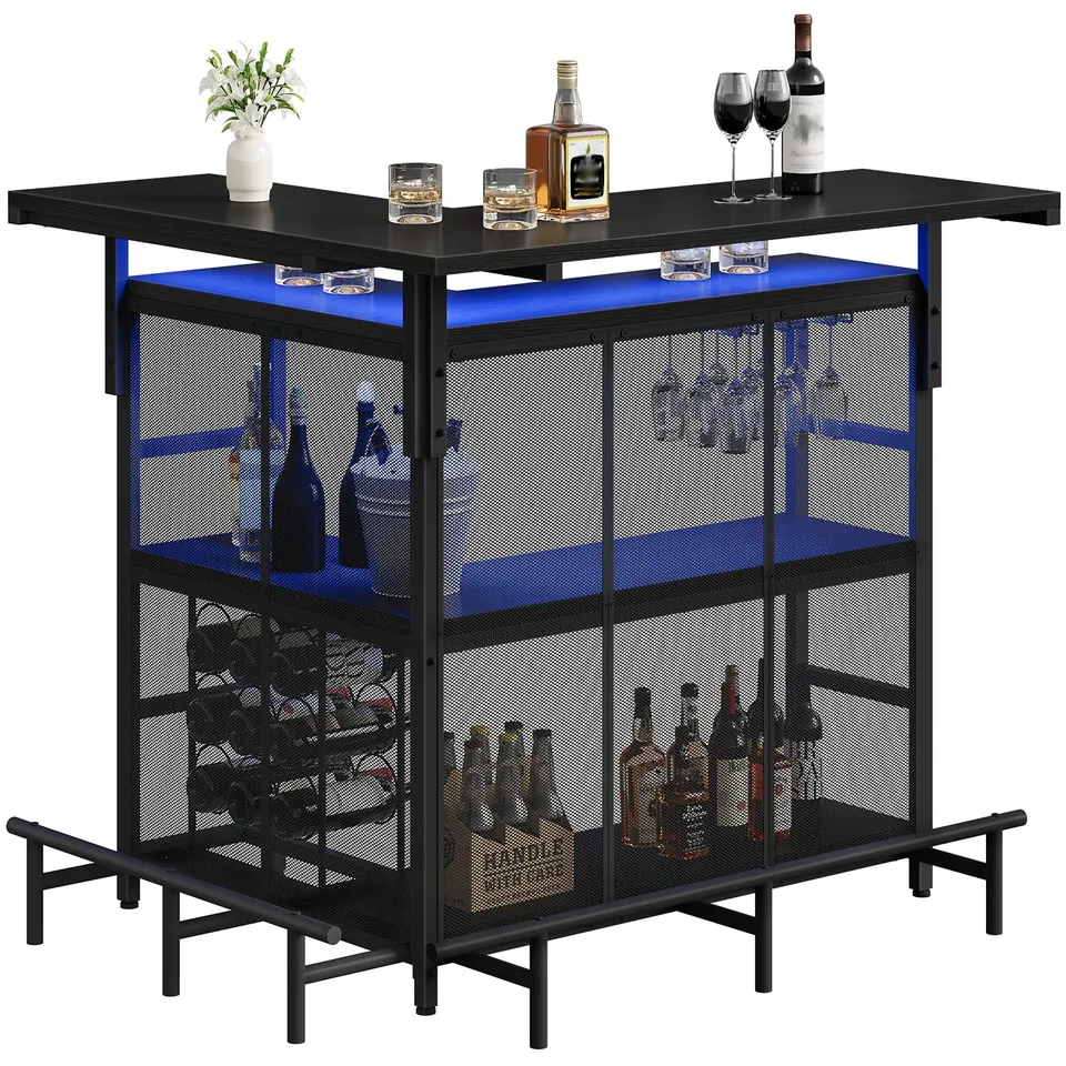 hoobro-meuble-bar-d-angle-noir-en-l-avec-led image 1