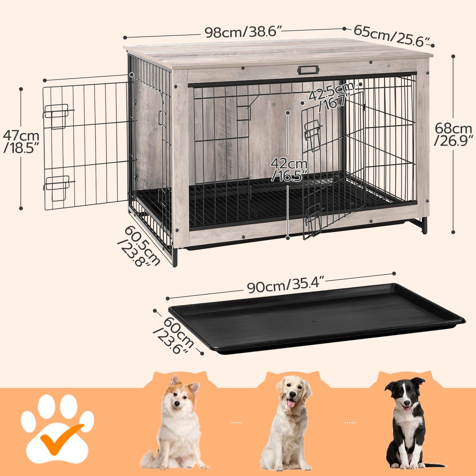 hoobro-pet-furniture-niche-chien-bois-98-cm-beige image 3