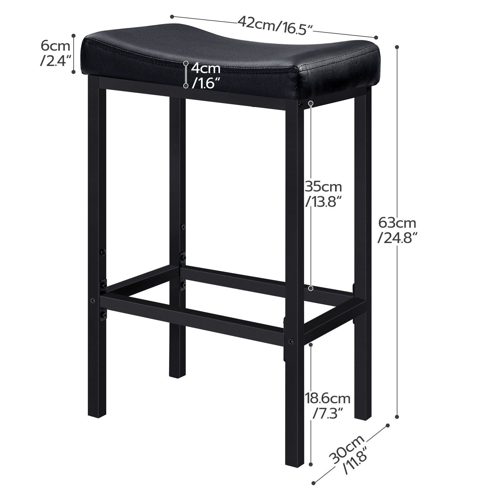hoobro-bar-stools-lot-2-tabourets-bar-noirs-selle image 3