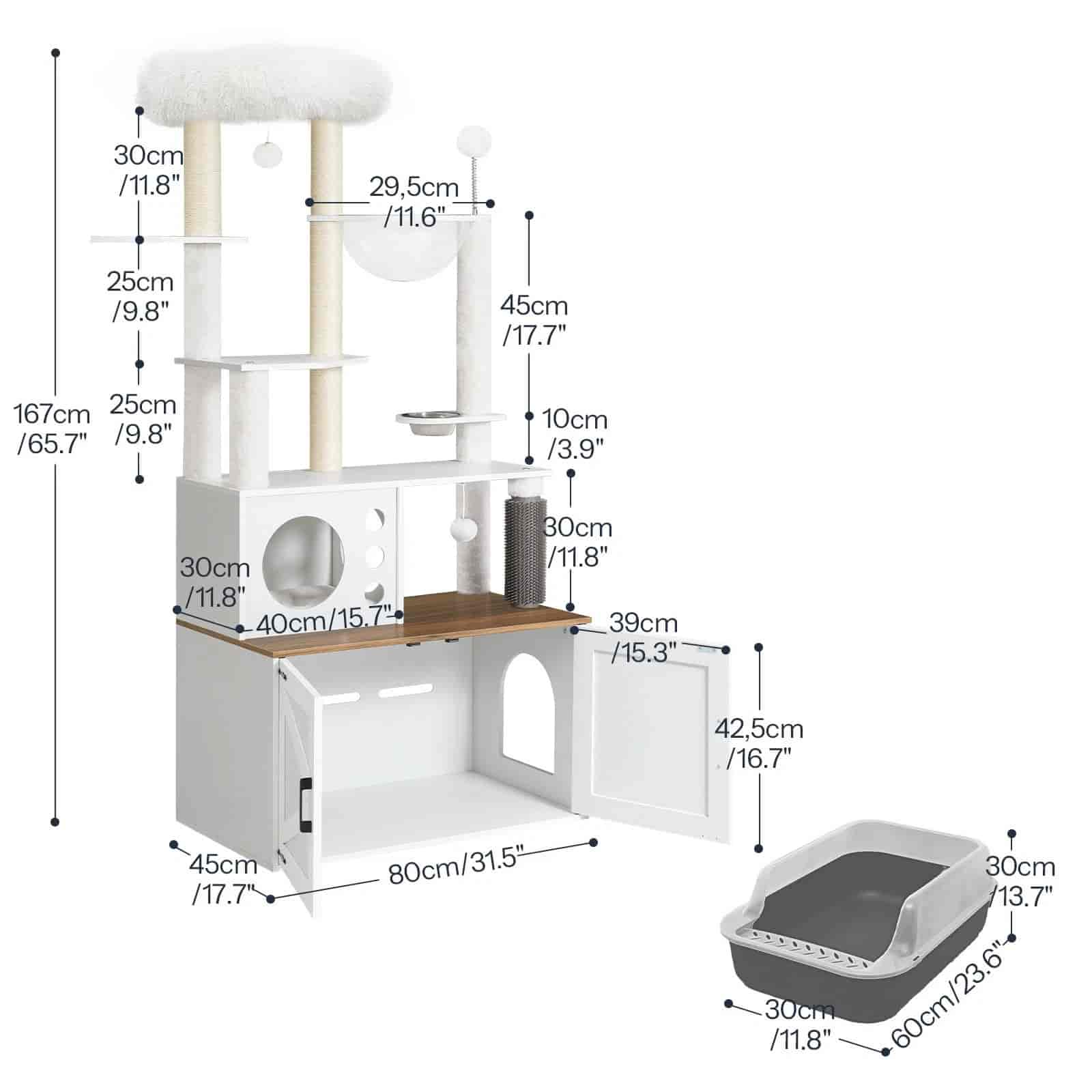 hoobro-pet-furniture-tour-liti-re-chat-blanche-167-cm-griffoir image 4