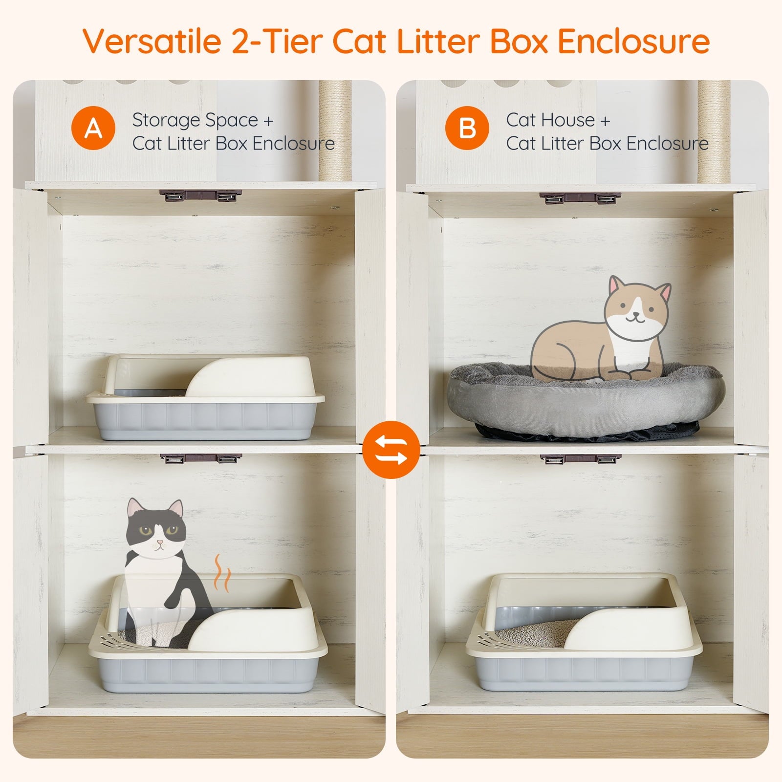 hoobro-pet-furniture-arbre-chat-blanc-cache-liti-re-double image 7