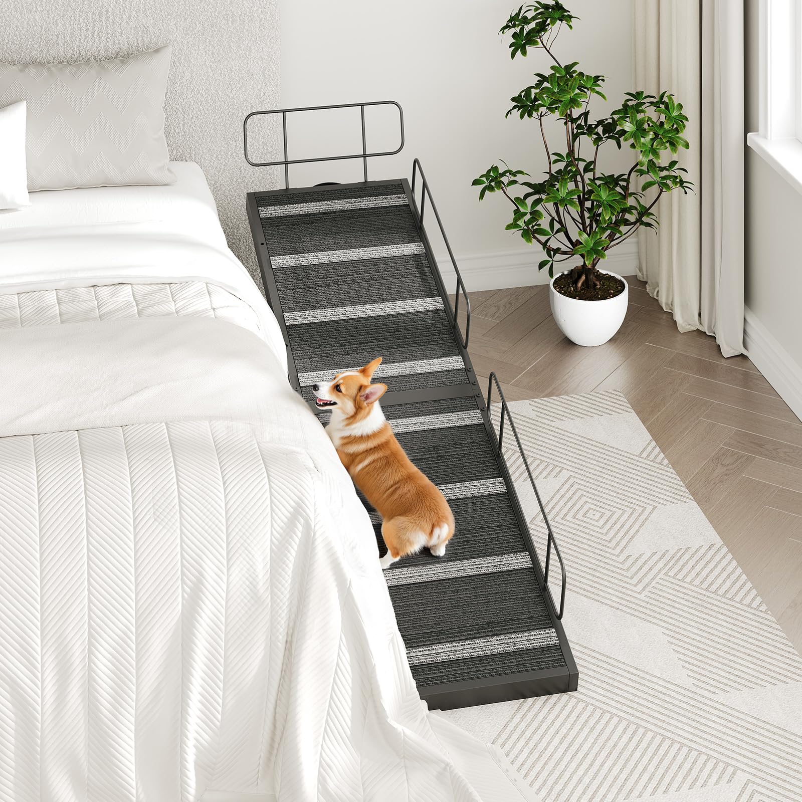 hoobro-pet-furniture-rampe-pour-chien-noire-160-cm image 6