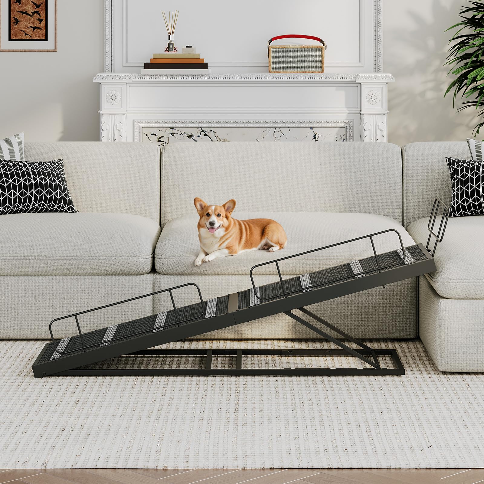 hoobro-pet-furniture-rampe-pour-chien-noire-160-cm image 5