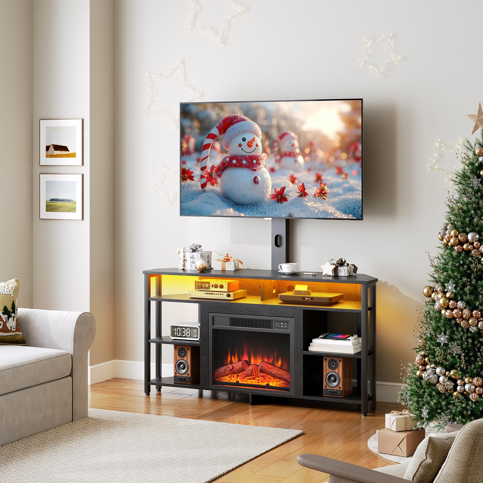 hoobro-tv-stands-meuble-tv-chemin-e-75-pouces-noir image 5