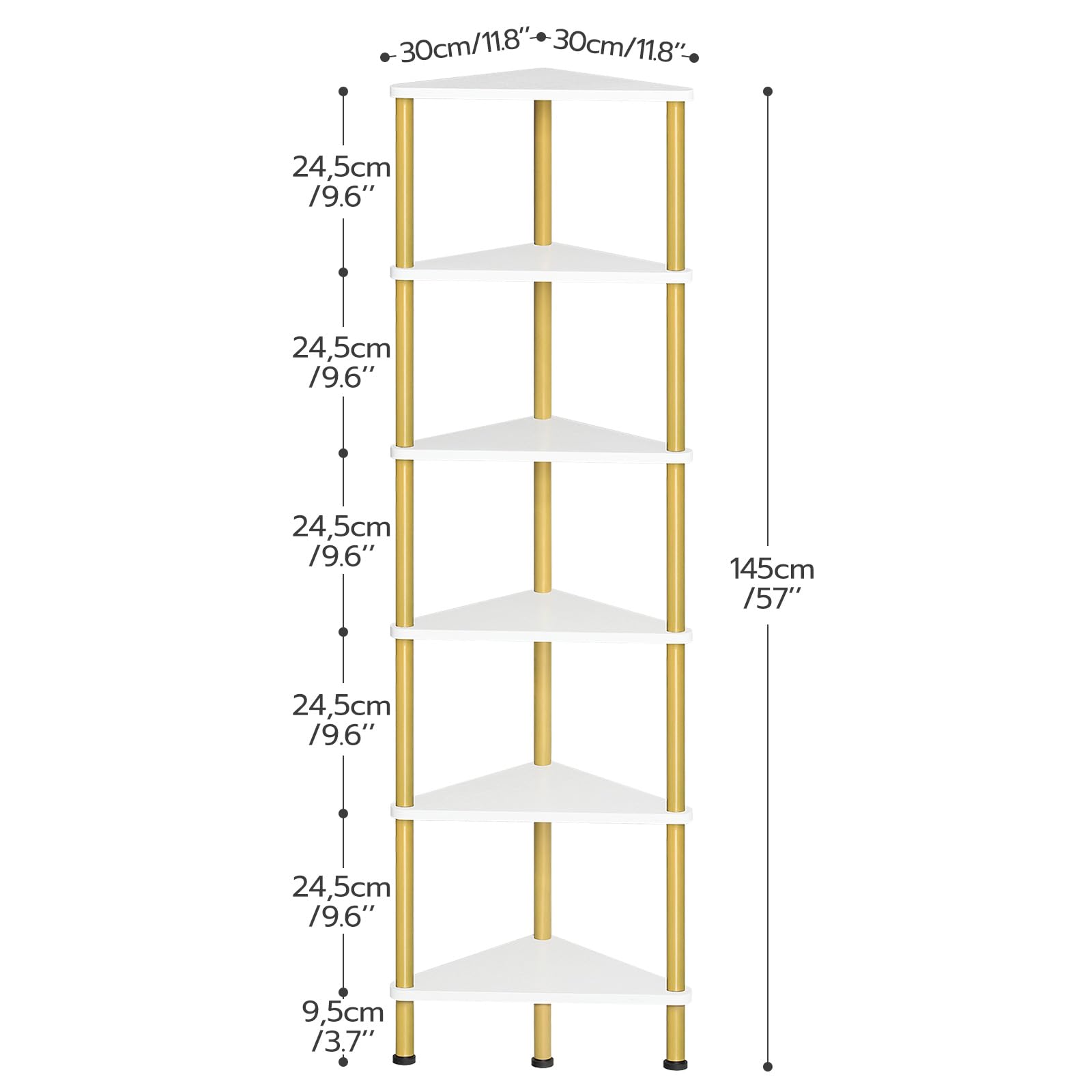 hoobro-bookshelves-dw36cj01-tag-re-angle-6-niveaux-blanc image 3