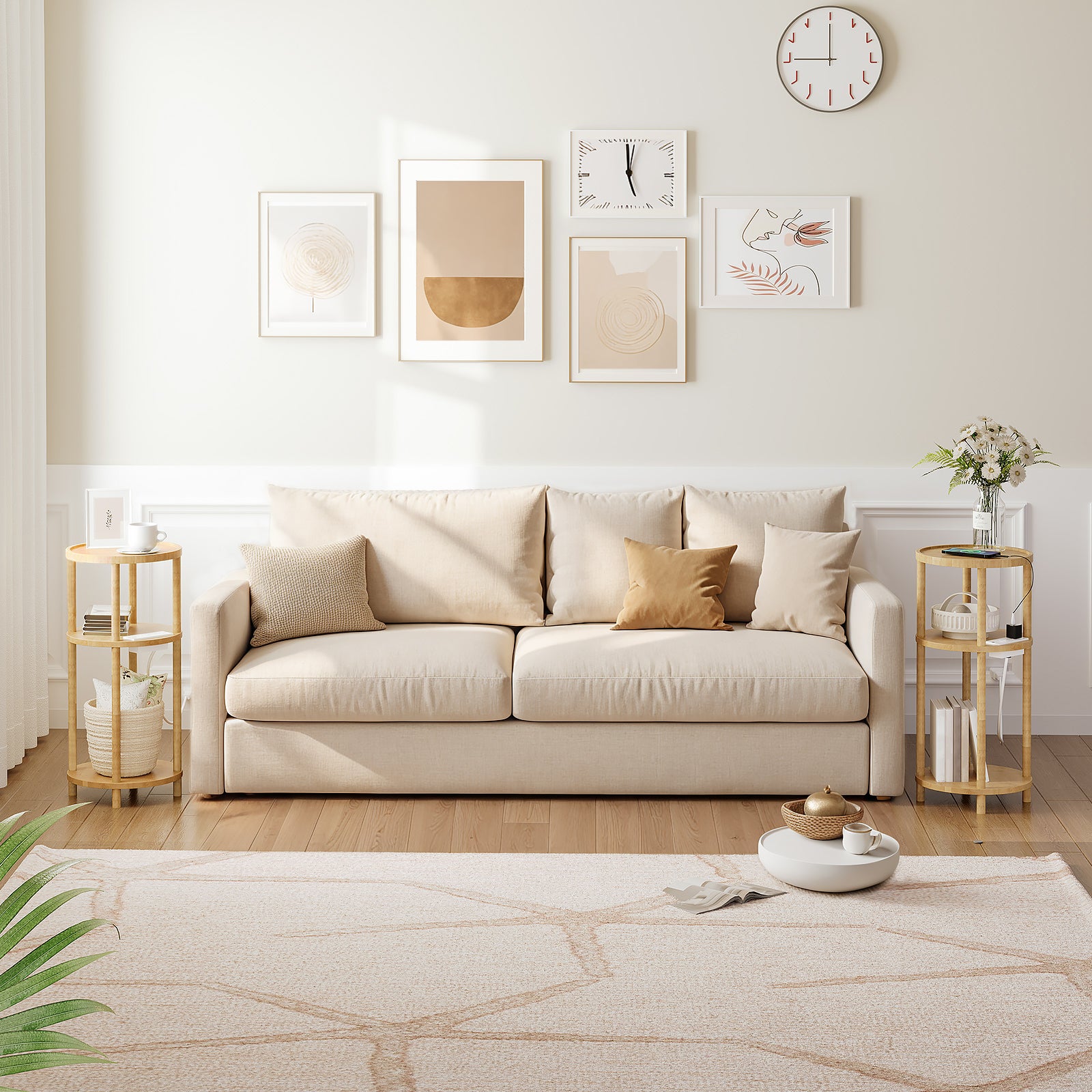 hoobro-side-tables-table-d-appoint-ronde-beige-3-niveaux-avec-prise image 8