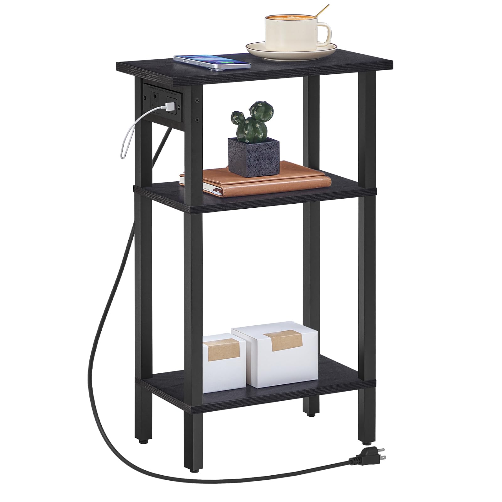 hoobro-bb340ubz01-table-d-appoint-prise-usb-noire image 4