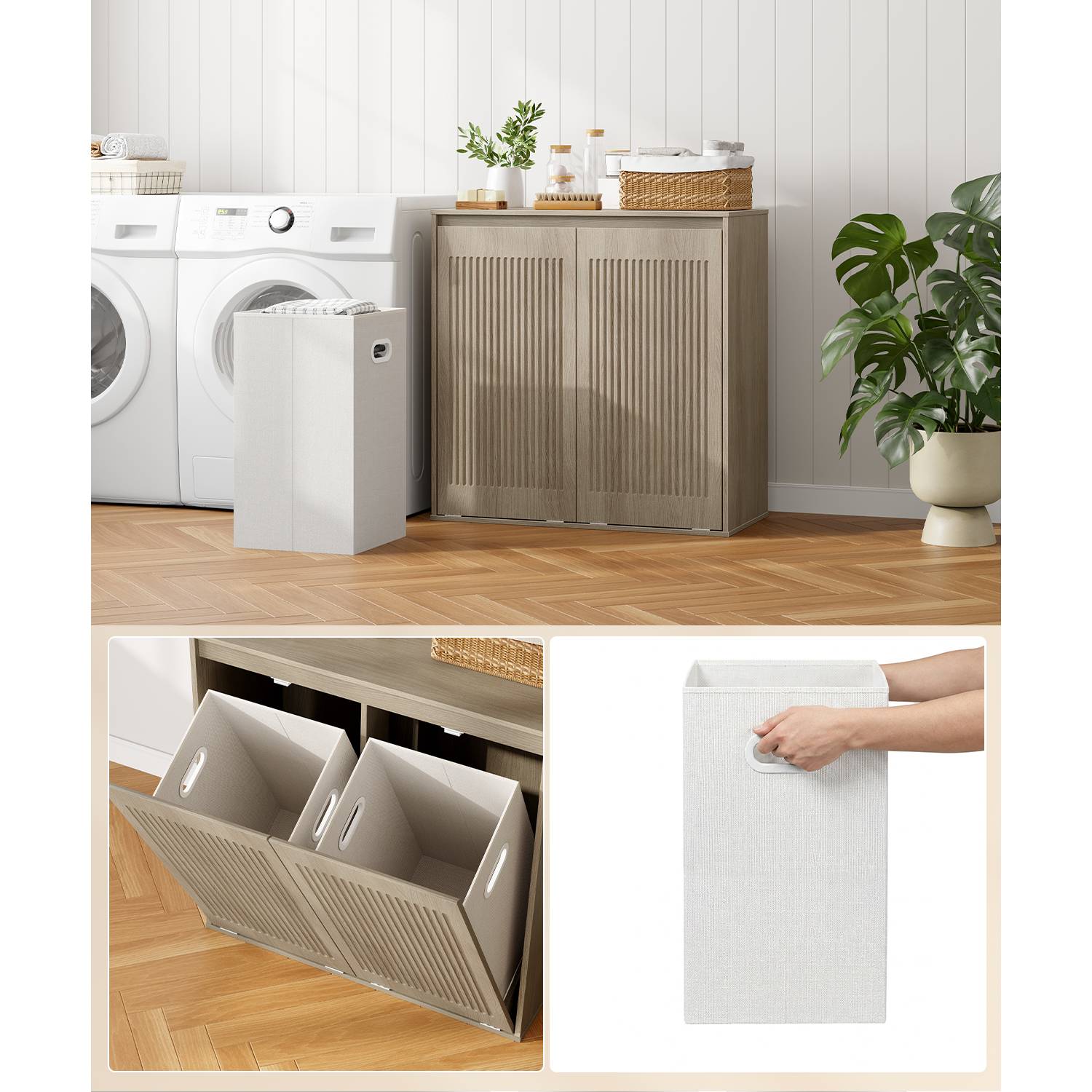 hoobro-panier-linge-double-basculant-greige image 5