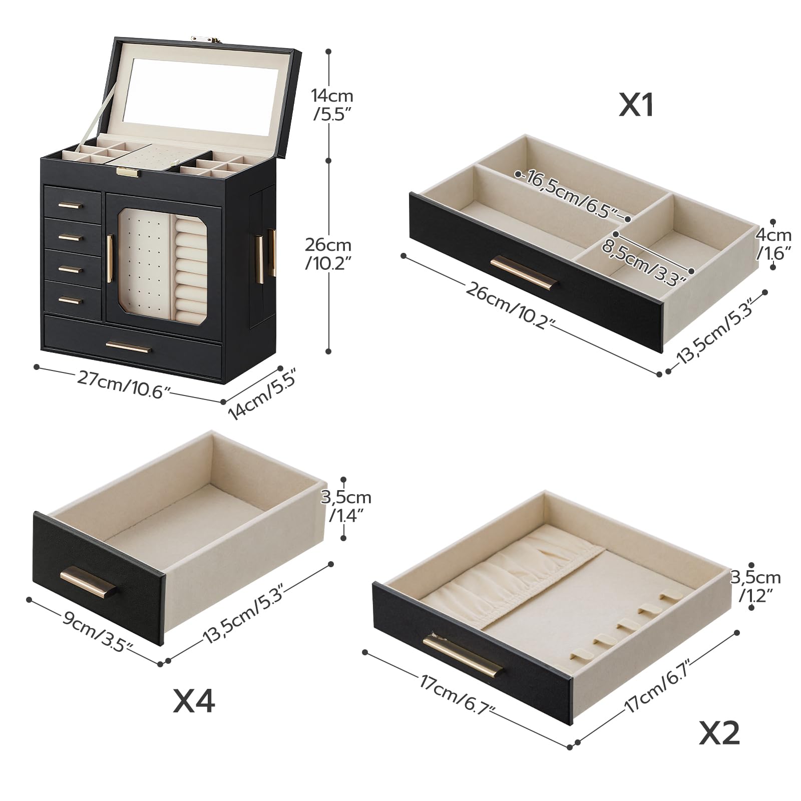 hoobro-bo-te-bijoux-noire-avec-miroir-et-velours image 4