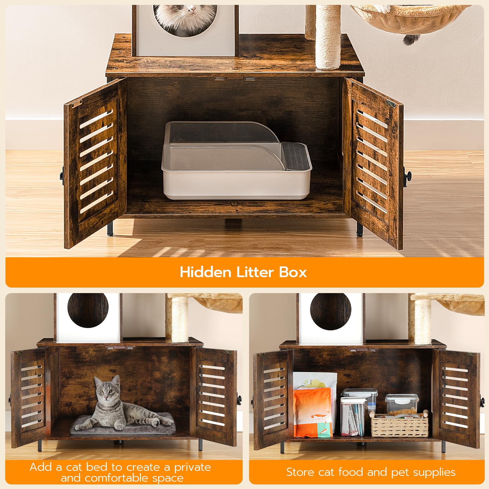 hoobro-arbre-chat-bois-marron-cache-liti-re image 7