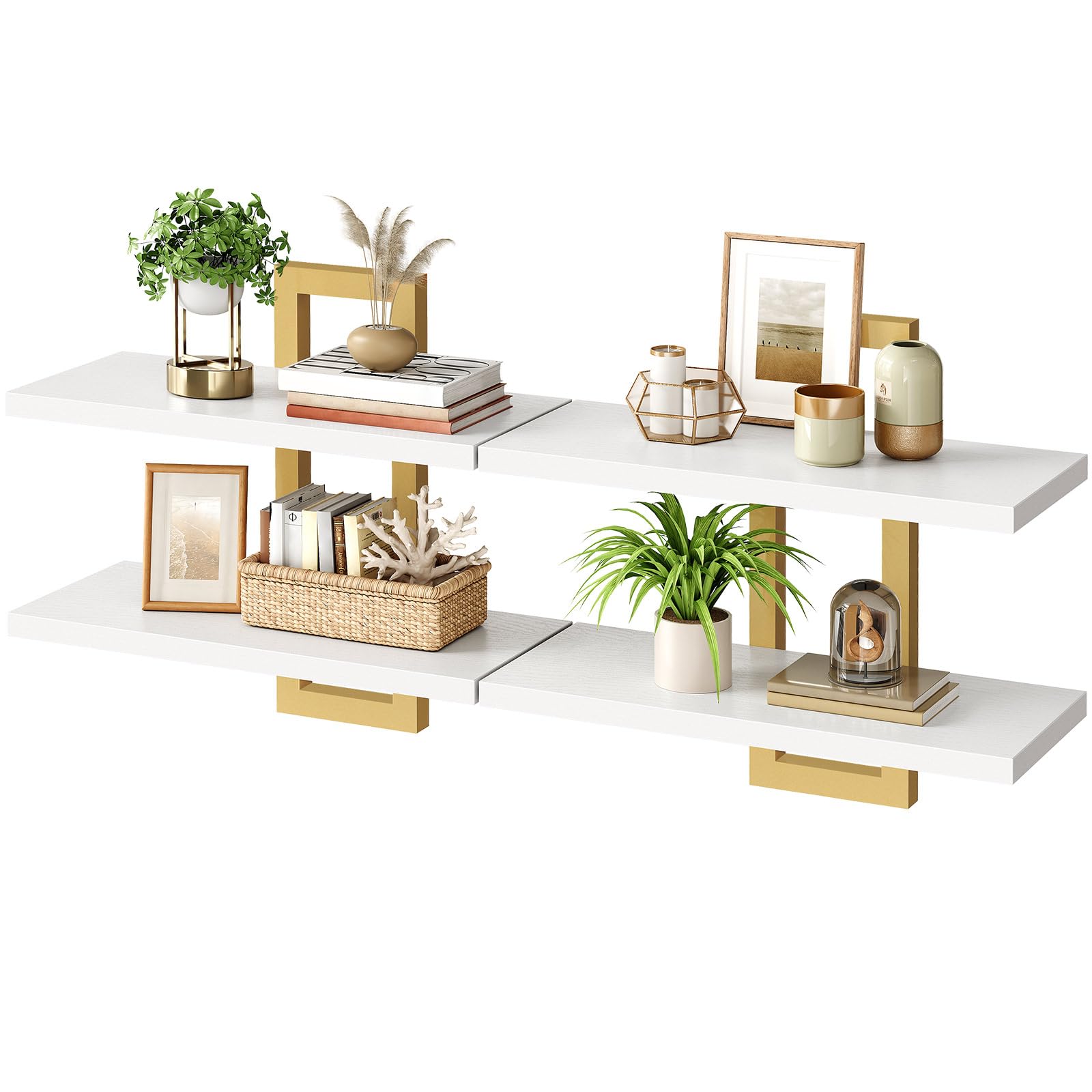 hoobro-storage-racks-tag-re-murale-blanche-38-cm image 1