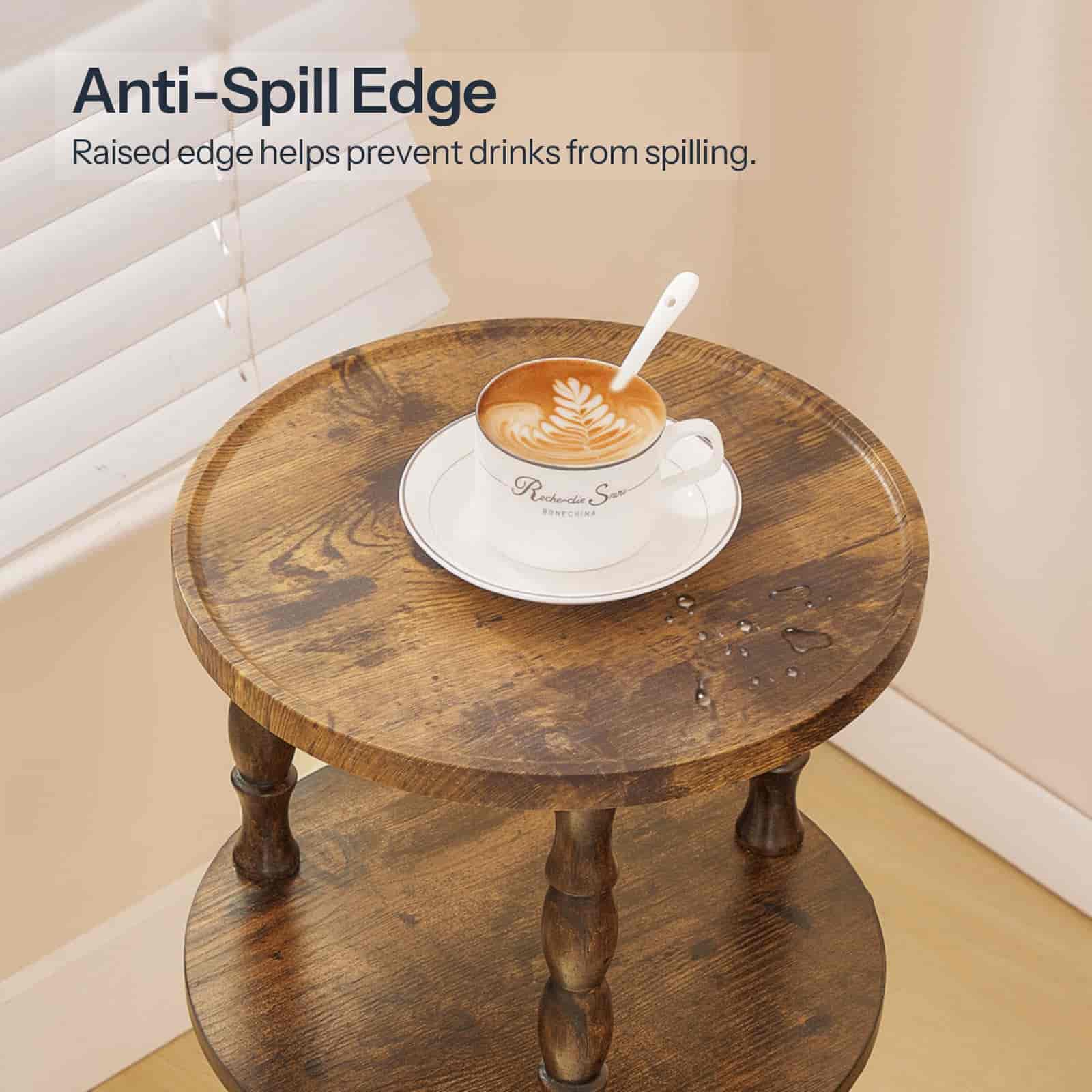 hoobro-side-tables-table-appoint-ronde-marron-3-niveaux image 6