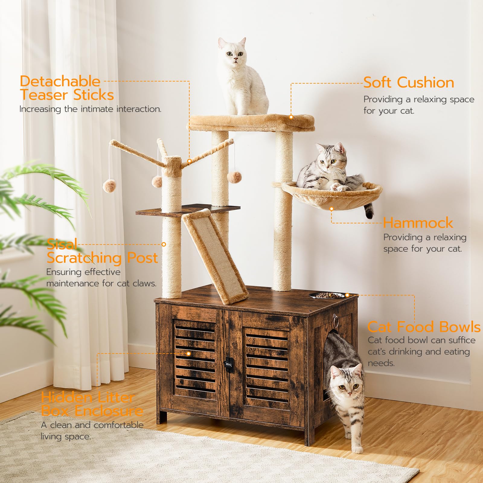 hoobro-pet-furniture-arbre-chat-marron-liti-re-hamac image 7