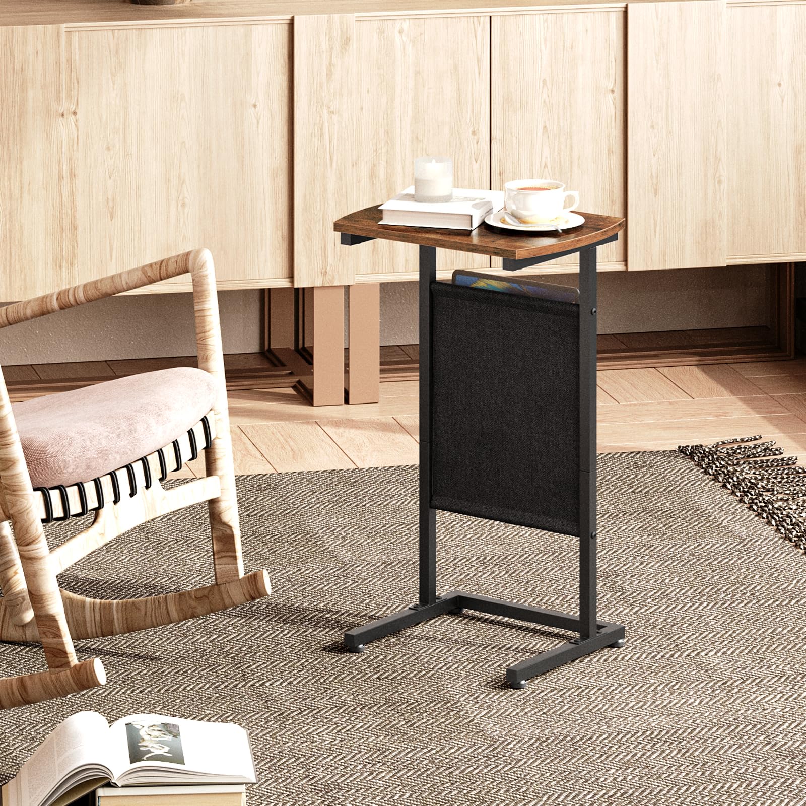 hoobro-side-tables-table-en-c-marron-poche-lot-2 image 4