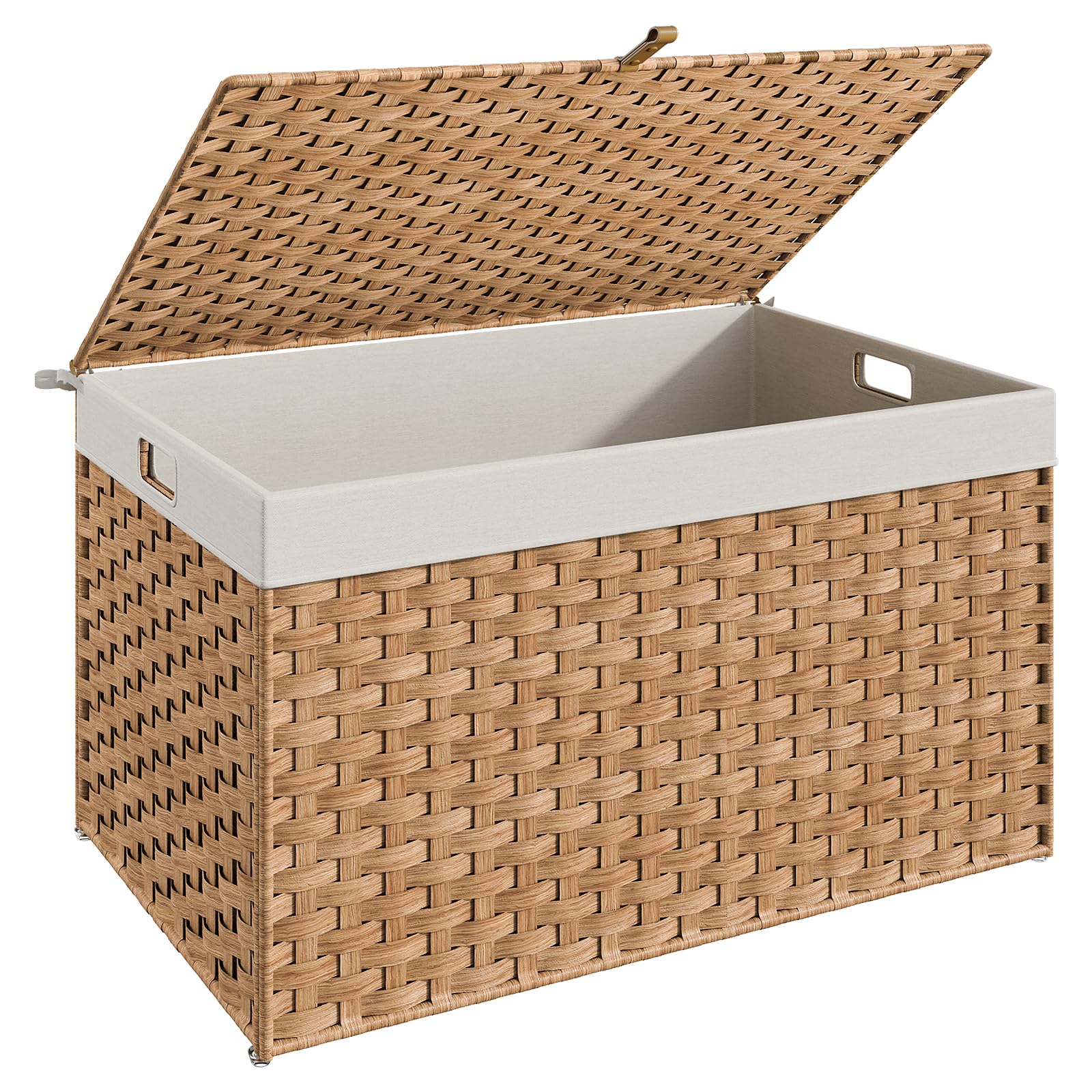 hoobro-storage-baskets-panier-rangement-160l-naturel-avec-couvercle image 3
