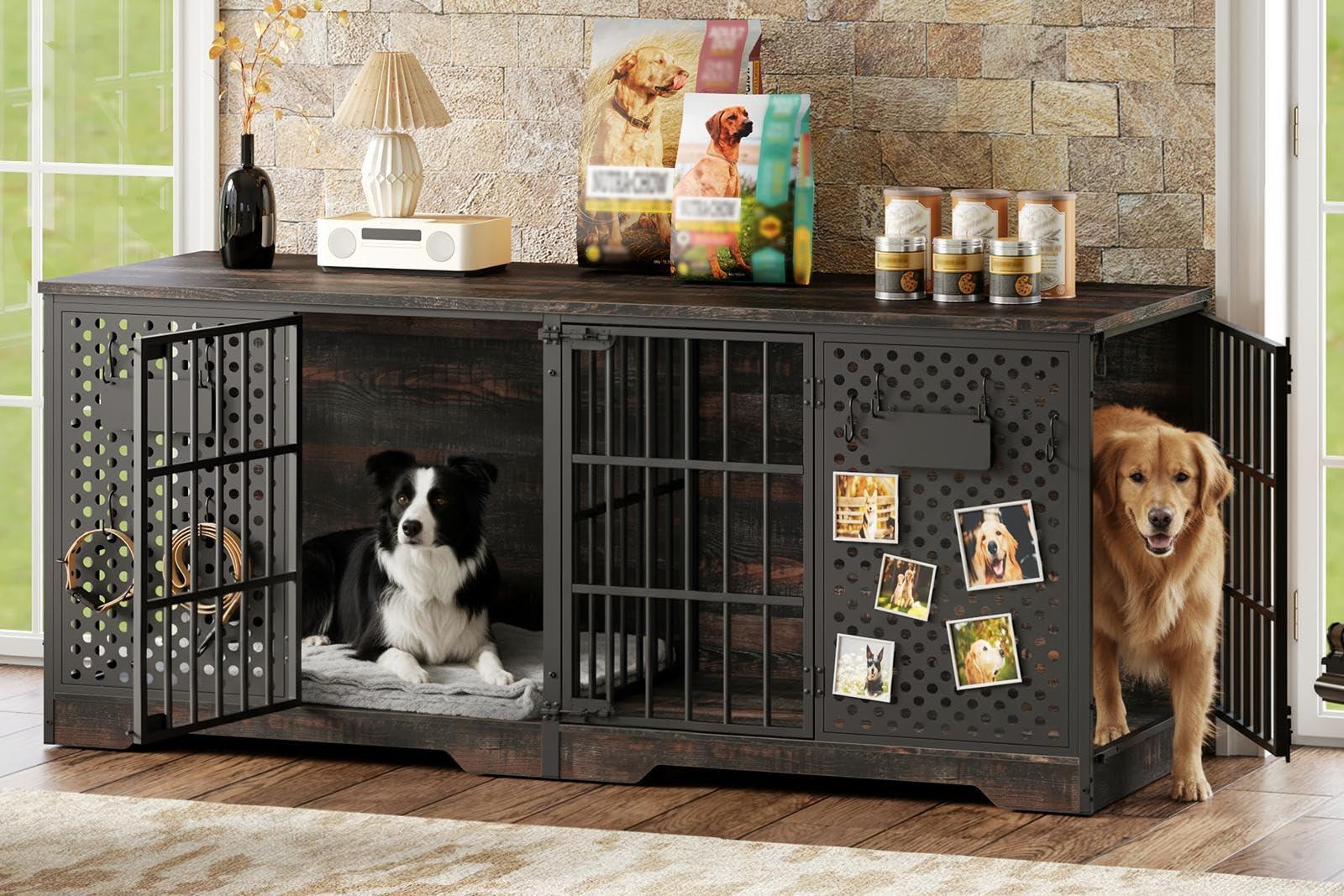 hoobro-pet-furniture-niche-chien-noire-180-cm-meuble-tv image 6