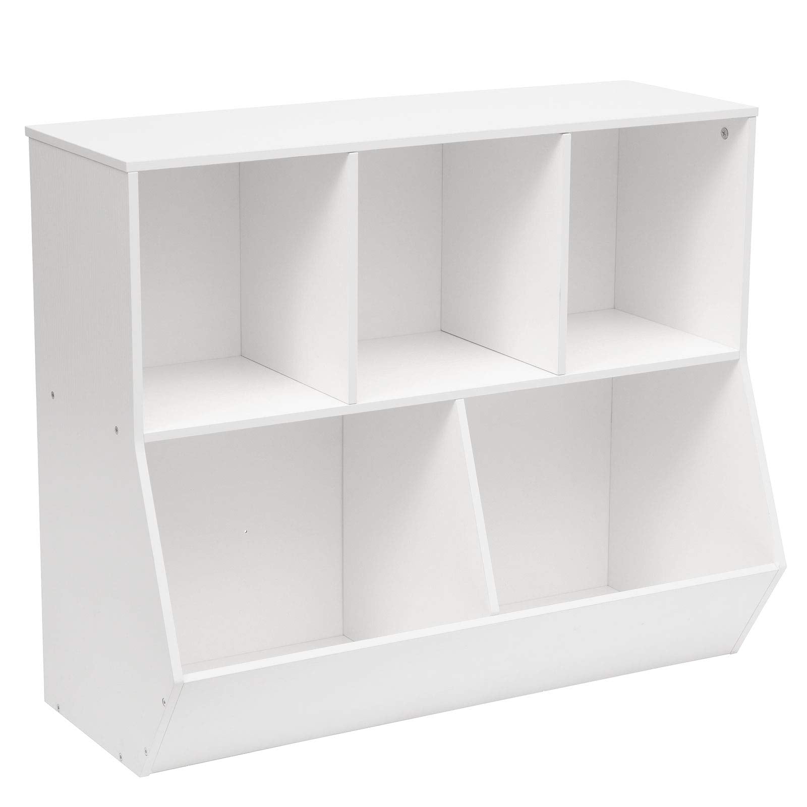 hoobro-kid-s-furniture-organisateur-jouets-90-cm-blanc-livres image 1