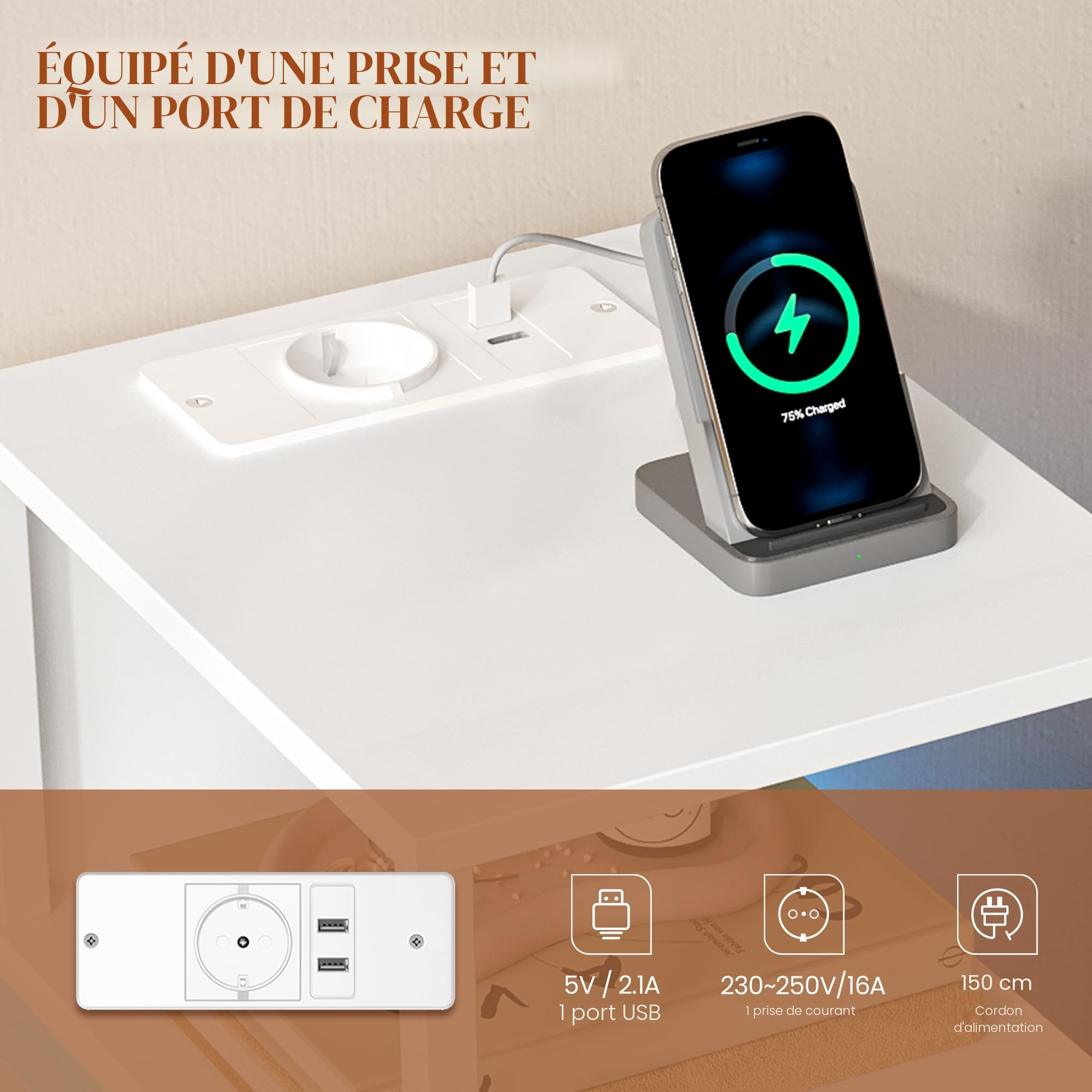 hexcelen-lot-2-tables-de-chevet-blanches-led-usb-24-cm image 6