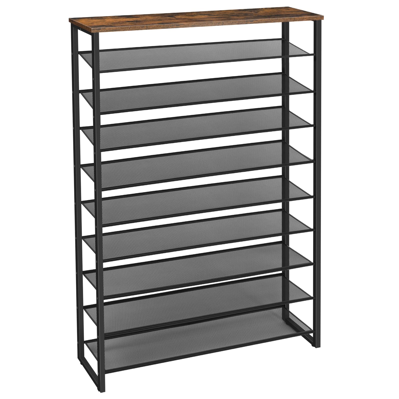 hoobro-shoe-racks-meuble-chaussures-marron-10-niveaux-50-paires image 3