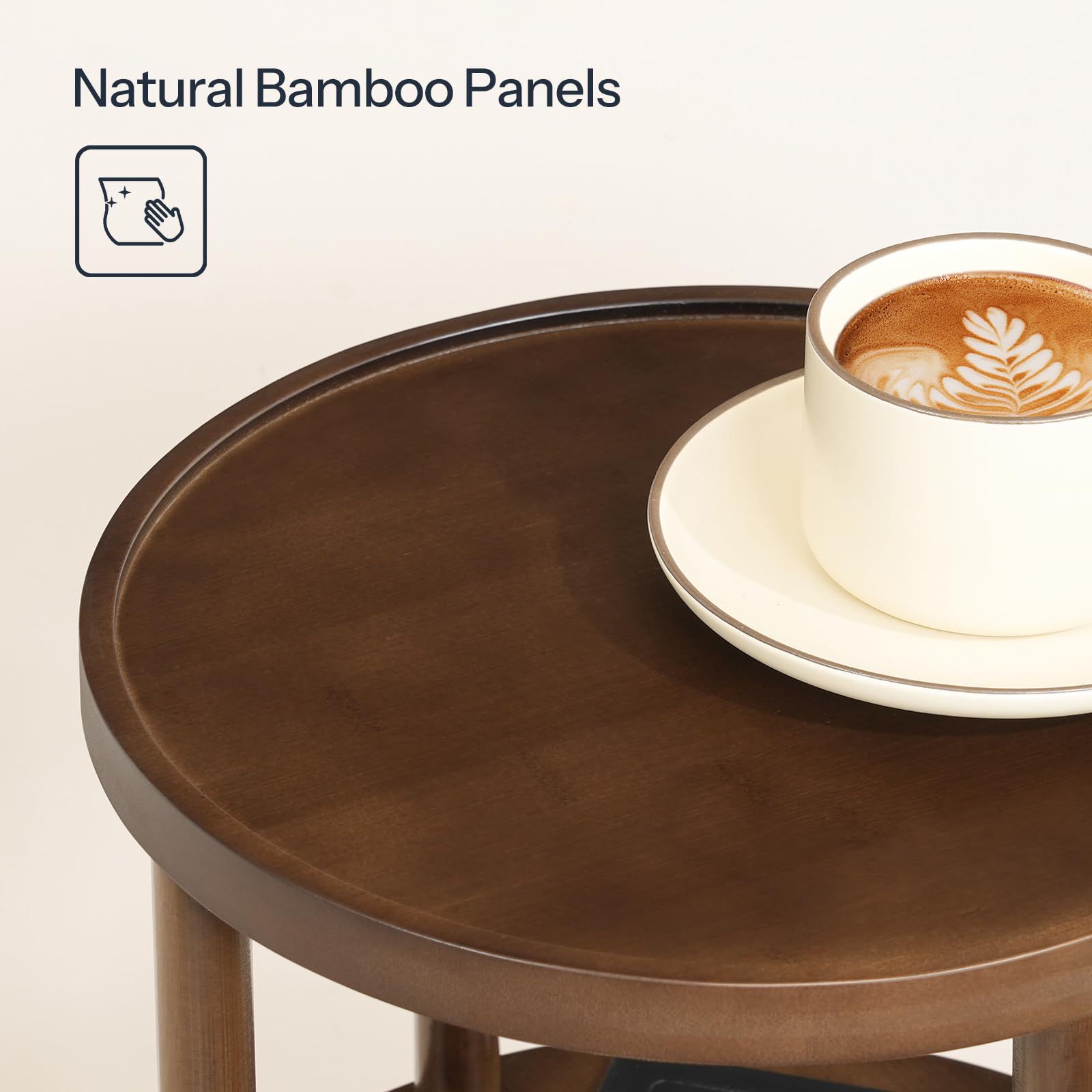 hoobro-side-tables-3-tier-table-d-appoint-mocha-ronde-avec-usb image 7