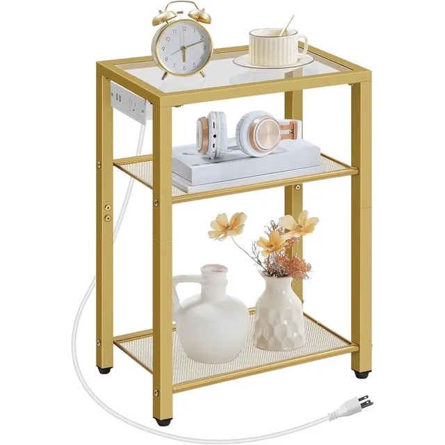 hoobro-side-tables-table-d-appoint-verre-dor-3-niveaux image 1