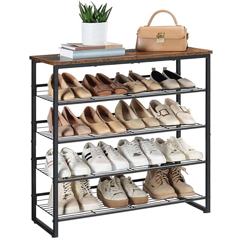 hoobro-shoe-racks-meuble-chaussures-5-niveaux-marron image 3
