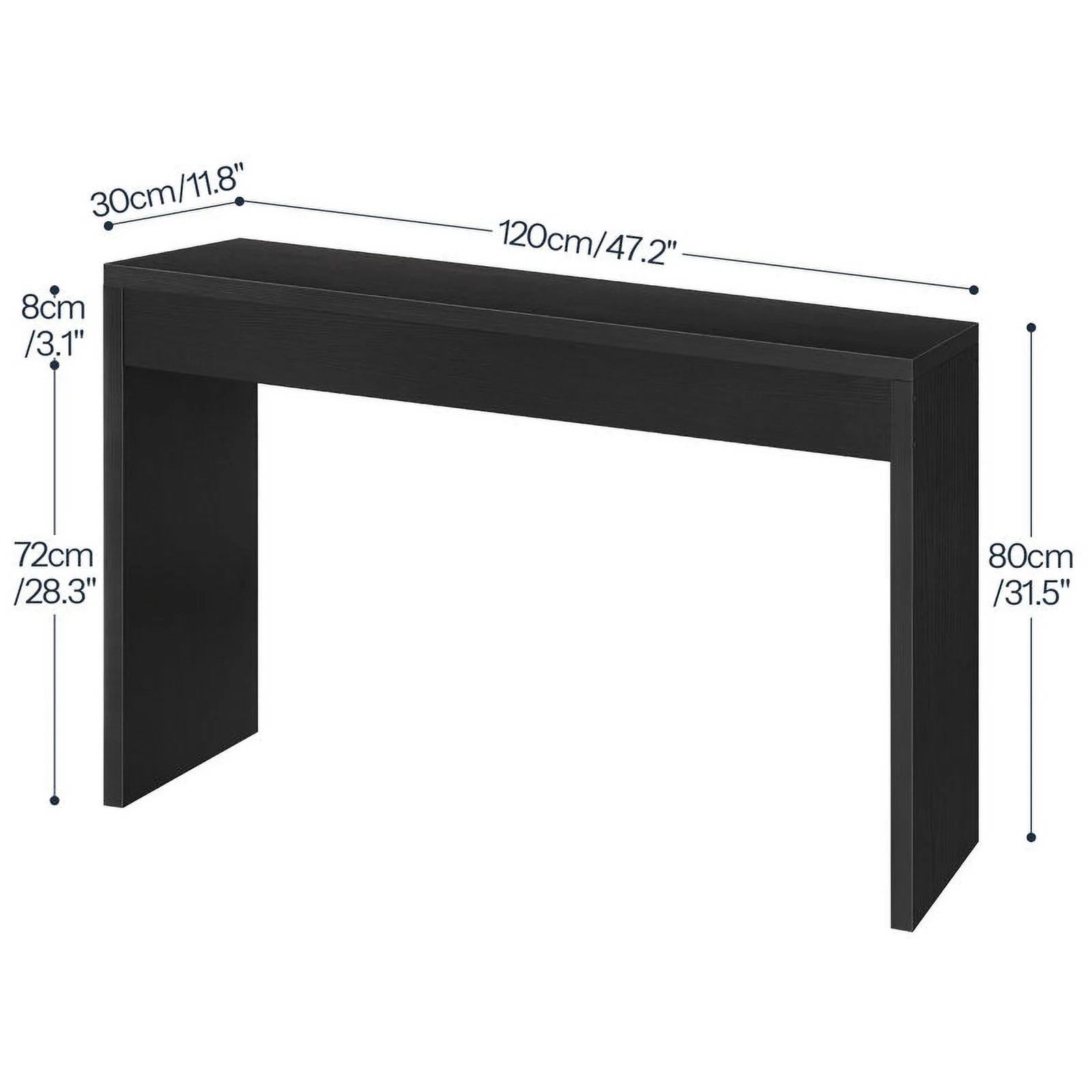 hoobro-console-table-canap-noire-120-cm-rangement-ouvert image 4