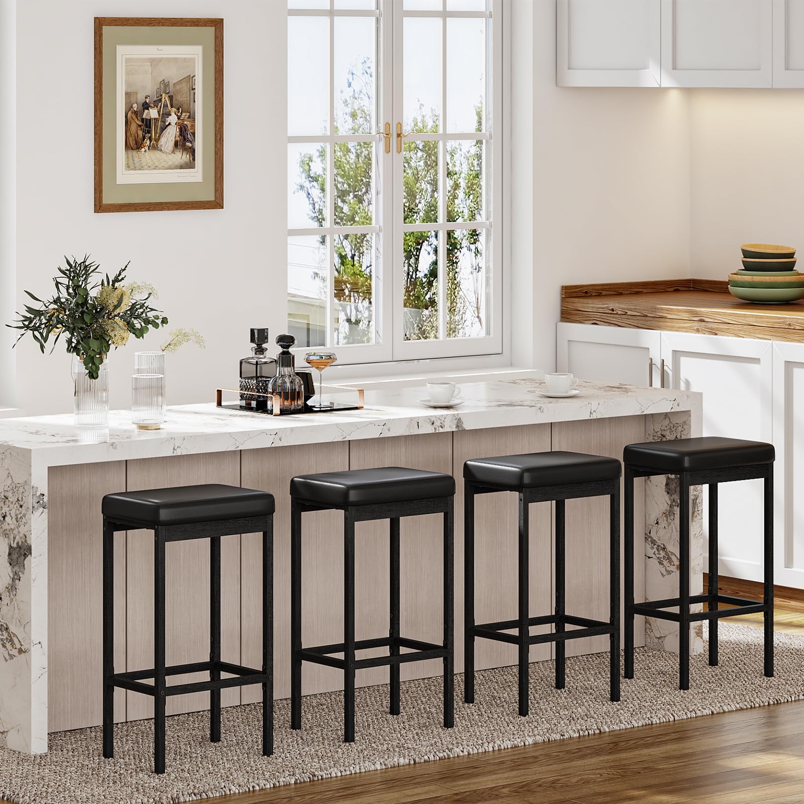 hoobro-bar-stools-tabouret-de-bar-noir-lot-de-2-rembourr image 6