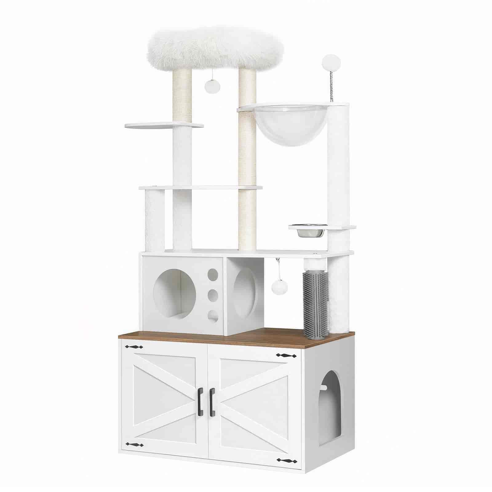 hoobro-pet-furniture-tour-liti-re-chat-blanche-167-cm-griffoir image 3