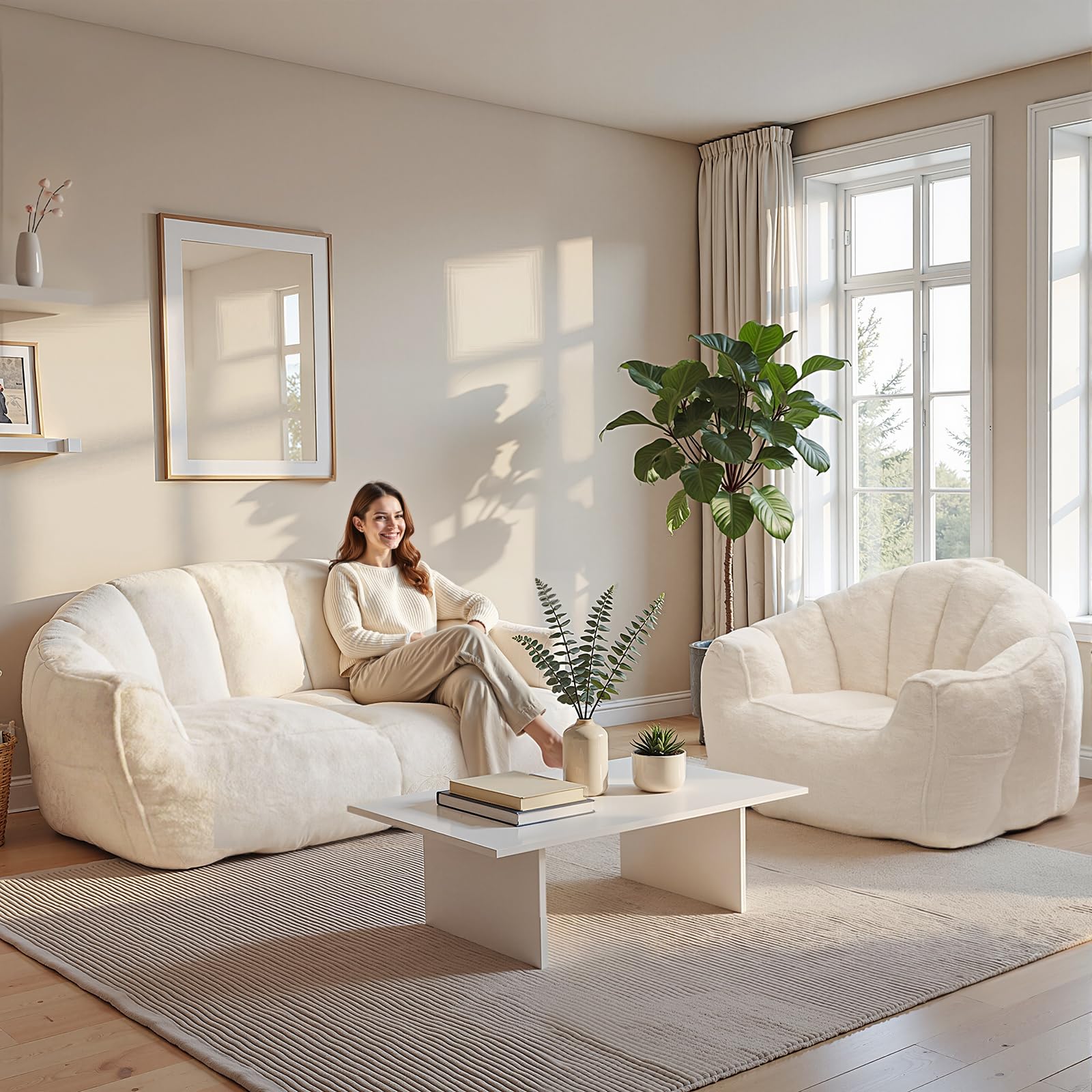 hoobro-pouf-g-ant-adulte-blanc-fausse-fourrure-lapin image 4